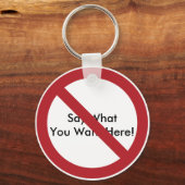 Aangepaste Cirkel met welslagen Sleutelhanger (Voorkant)