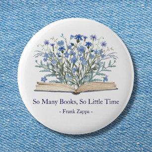 Aangepaste citaat Blauwe wilde bloemen groeien uit Ronde Button 5,7 Cm