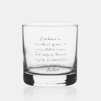 Aangepaste citaat gedicht lyrische cocktail whisky glas