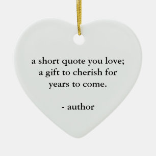 Aangepaste Citaat Gepersonaliseerd Cadeau Keramisch Ornament