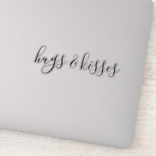 Aangepaste Citaat Hugs & Kisses Sticker
