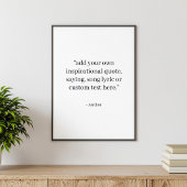Aangepaste citaat poster