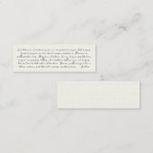 Aangepaste citaat viering van het leven begrafenis mini visitekaartje (Voorkant / Achterkant)