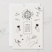 Aangepaste citaat Whimsy krabbels handgetekende tr Save The Date (Voorkant)