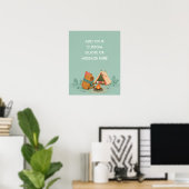 Aangepaste Citat Camping Capybara Grappig Dier Poster (Thuiskantoor)