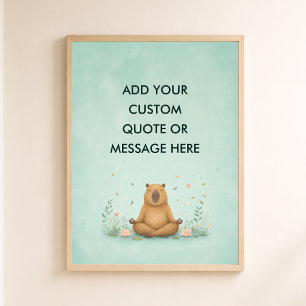 Aangepaste Citat Camping Capybara Grappig Dier Poster