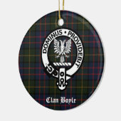 Aangepaste Clan Boyle Crest & Tartan Keramisch Ornament (Links)