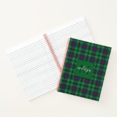 Aangepaste Clan Duncan Pset Tartan Monogram Notitieboek (Binnen)
