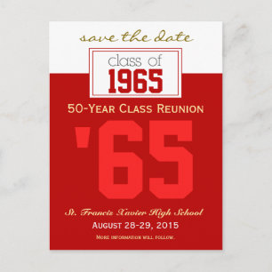 Aangepaste Class Reunion Save-the-Date Aankondigin Aankondigingskaart