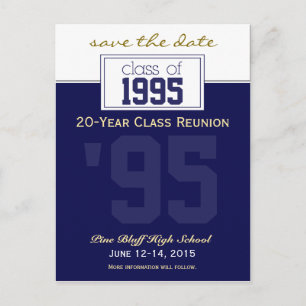 Aangepaste Class Reunion Save-the-Date Aankondigin Aankondigingskaart