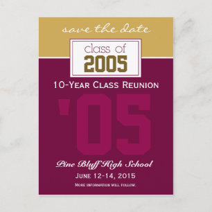 Aangepaste Class Reunion Save-the-Date Aankondigin Aankondigingskaart