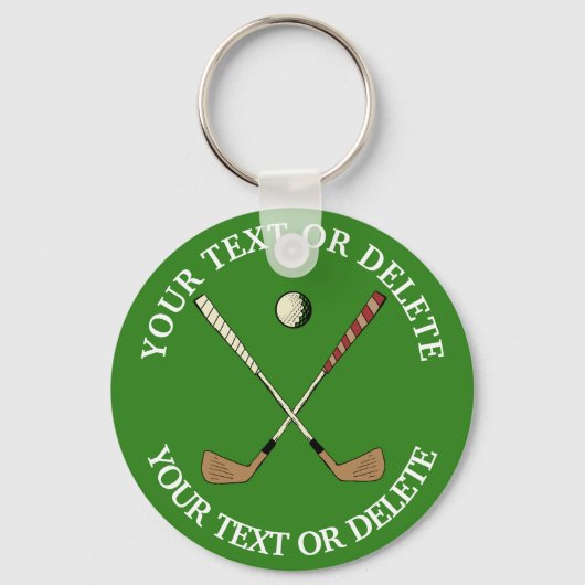 Aangepaste Classic Golf Green Sleutelhanger (Voorkant)