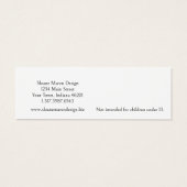 Aangepaste Classic Mini Post/Stud Oorbel Display K Mini Visitekaartjes (Achterkant)