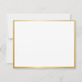 Aangepaste Classy Handgeschreven Script Gold Elega Notitiekaartje (Achterkant)