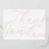 Aangepaste Classy Modern Taupe Silver Chic Harteli Folie Feestdagenkaart (Voorkant)