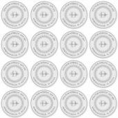 Aangepaste Clear Monogrammed Naam Ronde Retour Adr Sticker (Voorkant)