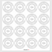 Aangepaste Clear Monogrammed Naam Ronde Retour Adr Sticker (Vel)