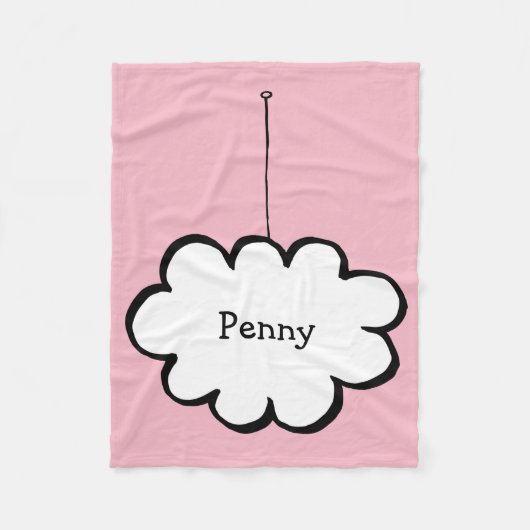 Aangepaste cloud op een string fleece deken (Voorkant)