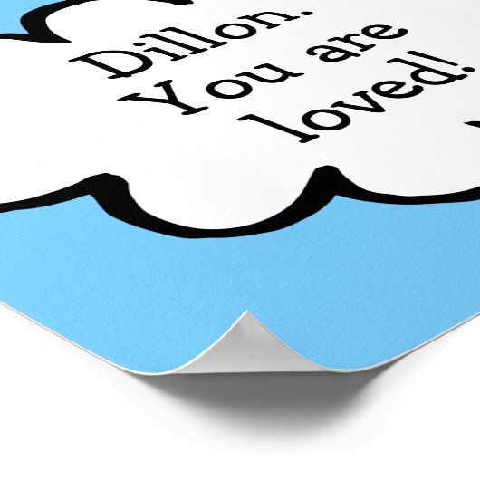 Aangepaste cloud op een string poster (Hoek)