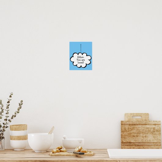 Aangepaste cloud op een string poster (Keuken)