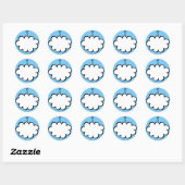 Aangepaste cloud op een string ronde sticker (Vel)