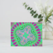 Aangepaste Clover Green Flower Ansichtkaarten Briefkaart (Staand voorkant)