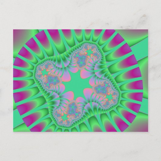 Aangepaste Clover Green Flower Ansichtkaarten Briefkaart (Voorkant)