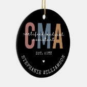 Aangepaste CMA Certified Medical Assistant Keramisch Ornament (Rechts)