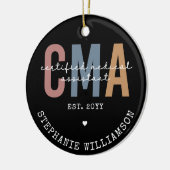 Aangepaste CMA Certified Medical Assistant Keramisch Ornament (Links)
