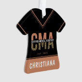 Aangepaste CMA Certified Medical Assistant Leopard Ornament (voorkant)
