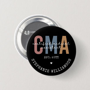 Aangepaste CMA Certified Medical Assistant Ronde Button 5,7 Cm