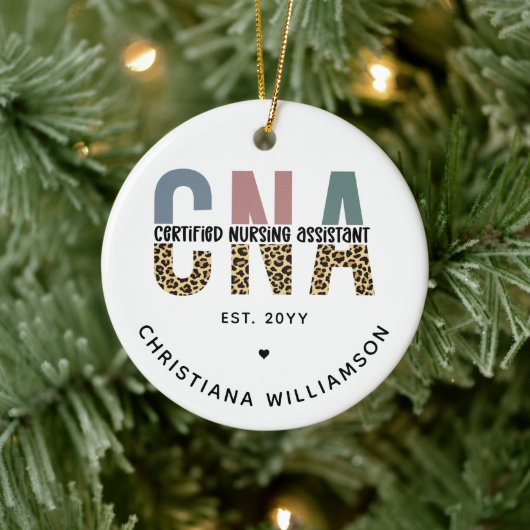 Aangepaste CNA Certified Nursing Assistant-cadeaus Keramisch Ornament (Boom)