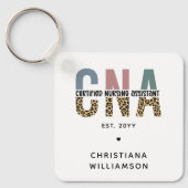 Aangepaste CNA Certified Nursing Assistant-cadeaus Sleutelhanger (Voorkant)