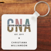 Aangepaste CNA Certified Nursing Assistant-cadeaus Sleutelhanger (Achterkant)