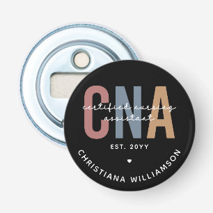 Aangepaste CNA Retro Certified Nursing Assistant-c Button Flesopener