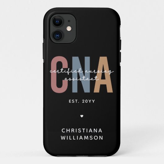 Aangepaste CNA Retro Certified Nursing Assistant-c Case-Mate iPhone Case (Achterkant)