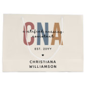 Aangepaste CNA Retro Certified Nursing Assistant-c Groot Cadeauzakje (Achterkant)