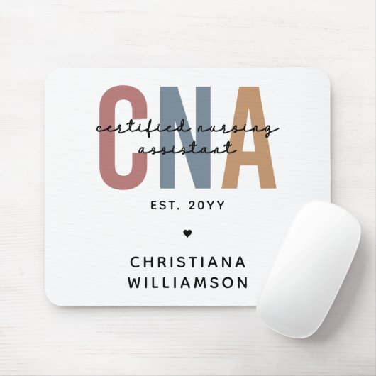 Aangepaste CNA Retro Certified Nursing Assistant-c Muismat (Met muis)
