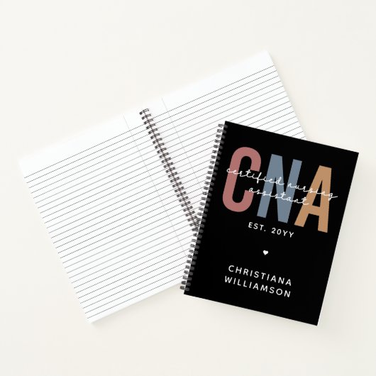 Aangepaste CNA Retro Certified Nursing Assistant-c Notitieboek (Binnen)