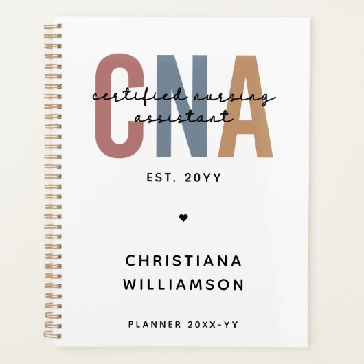 Aangepaste CNA Retro Certified Nursing Assistant-c Planner (Voorkant)