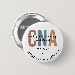 Aangepaste CNA Retro Certified Nursing Assistant-c Ronde Button 5,7 Cm