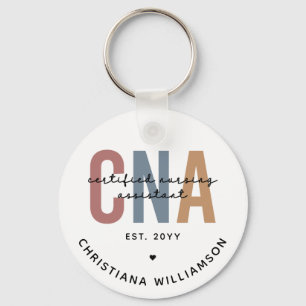 Aangepaste CNA Retro Certified Nursing Assistant-c Sleutelhanger