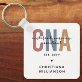 Aangepaste CNA Retro Certified Nursing Assistant-c Sleutelhanger (Voorkant)