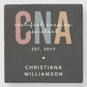 Aangepaste CNA Retro Certified Nursing Assistant-c Stenen Onderzetter