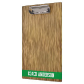 Aangepaste coach klembord op Faux-houten achtergro (Links)