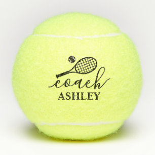 Aangepaste Coach Name Script Font Tennis Balls Tennisballen