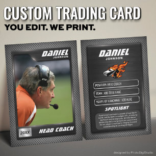 Aangepaste Coach Trading Card, Coach Eercardie Cad Contactkaartje