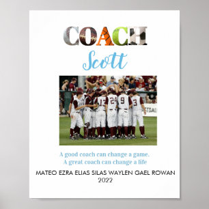 Aangepaste coachnaam poster