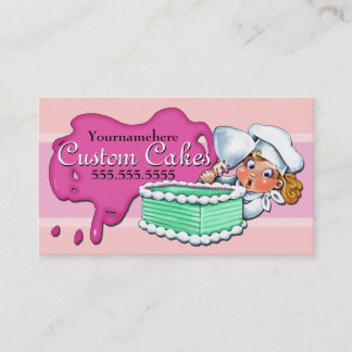 Aangepaste coating.Baking.Bakery.Aangepaste tekst Visitekaartje