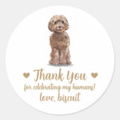 Aangepaste Cockapoo Dog bruiloft gunst Stickers (Voorkant)